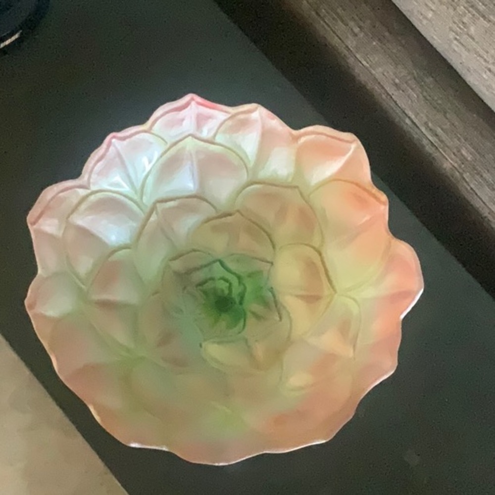 Large flower textured bowl